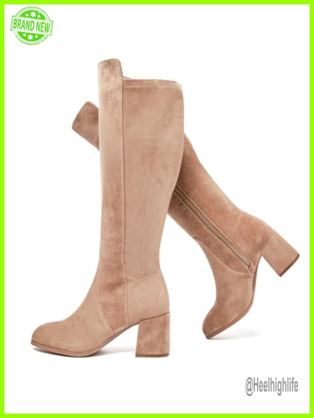 Wide Calf Knee High Boots Faux Leather Memory Foam Riding Boot